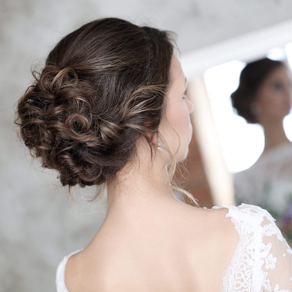 Beautiful bride in wedding dress